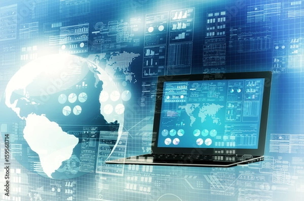 Fototapeta Internet Technology data processing Concept