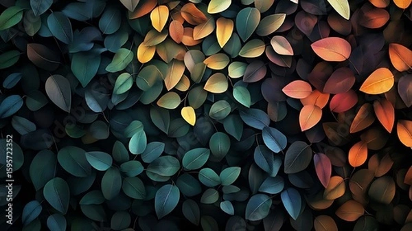 Obraz Autumn Leaves Gradient Background.