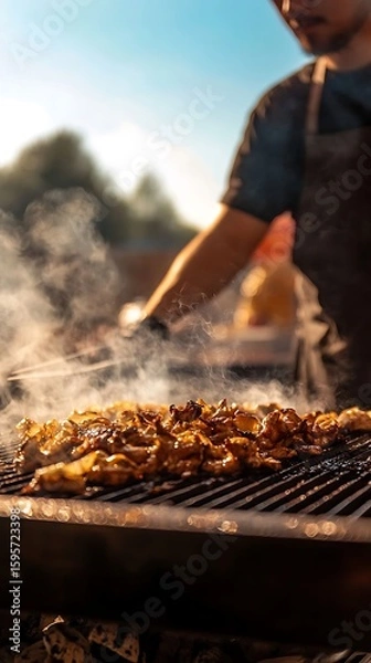 Obraz BBQ Grill Cooking Outdoors.