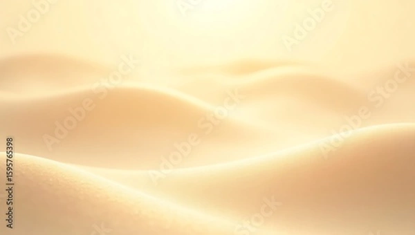 Fototapeta Soft sand dunes create flowing patterns in a desert landscape