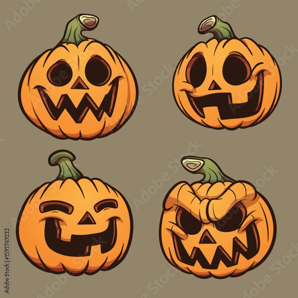 Fototapeta Halloween Pumpkins
