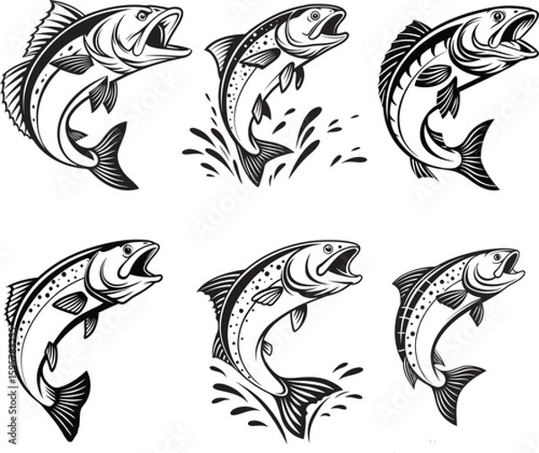 Obraz Fish silhouette vector