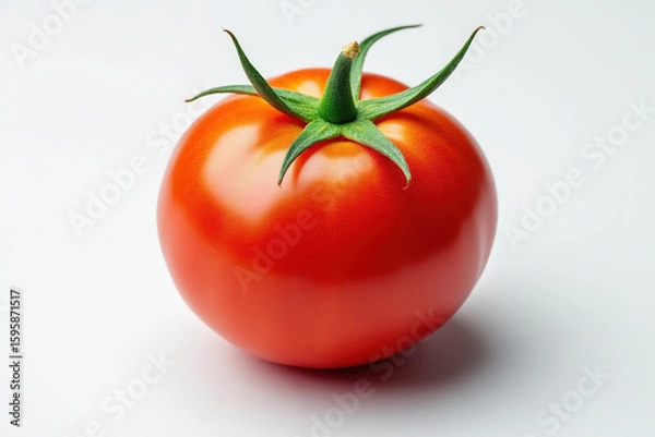 Fototapeta Vibrant Red Tomato Close-Up Displaying Freshness and Natural Beauty in a Culinary and Agricultural Setting