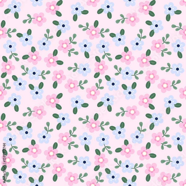 Obraz Seamless pattern with hand drawn flower. Background for textile, wrapping paper.