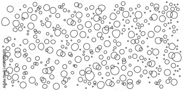 Obraz 水中に気泡が浮かんでいるシンプルでさわやかな背景イラスト