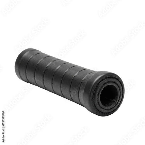Fototapeta A pristine, new, rolled tennis racket grip with synthetic texture and cylindrical shape, on a transparent studio background, ultra-realistic product photography for commercial advertising