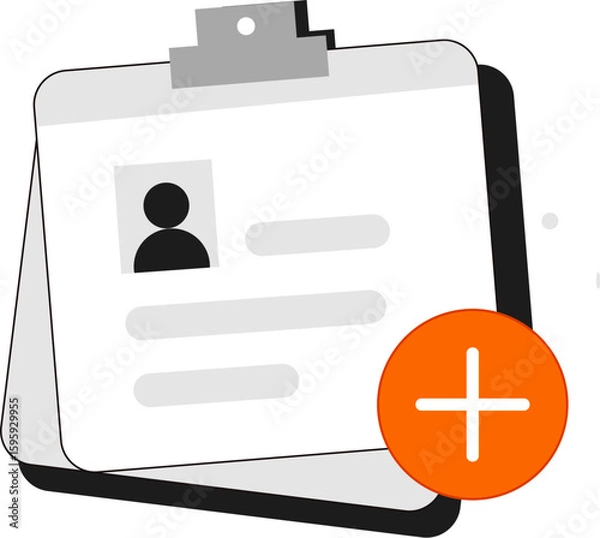 Fototapeta New profile or form creation illustration