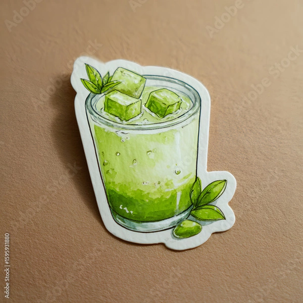 Obraz matcha sticker