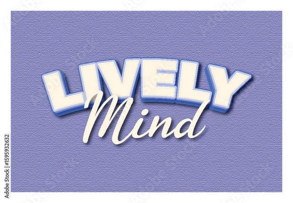Obraz Lively Mind 3D Editable Text Effect on Purple Fabric Background