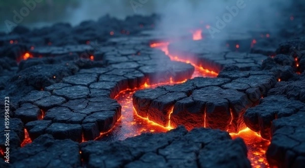 Obraz Close up of a fire that is burning