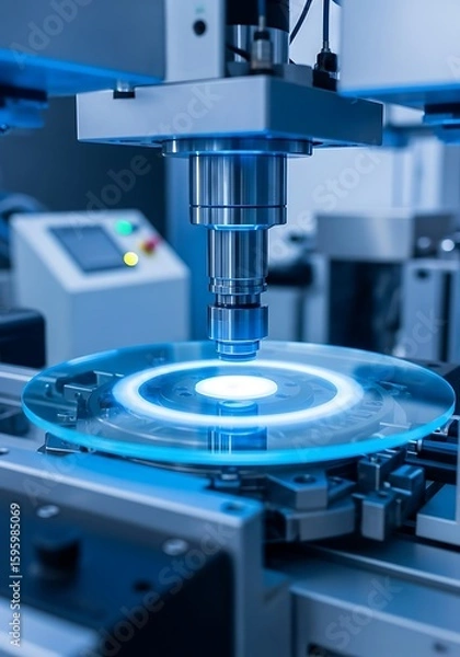 Fototapeta Automated precision manufacturing machine technology