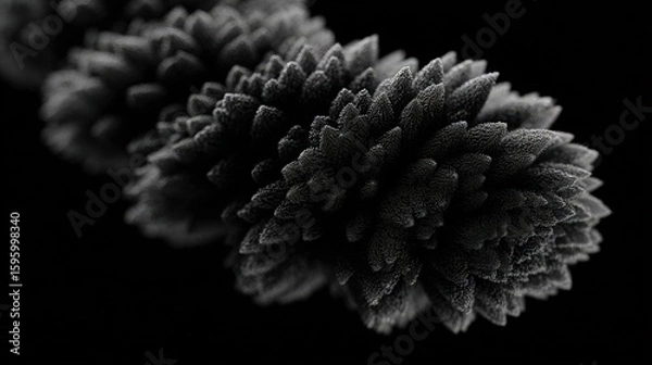 Fototapeta Abstract Black Clusters Close Up