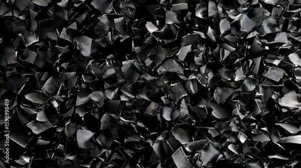 Fototapeta Abstract Black Fragment Pattern