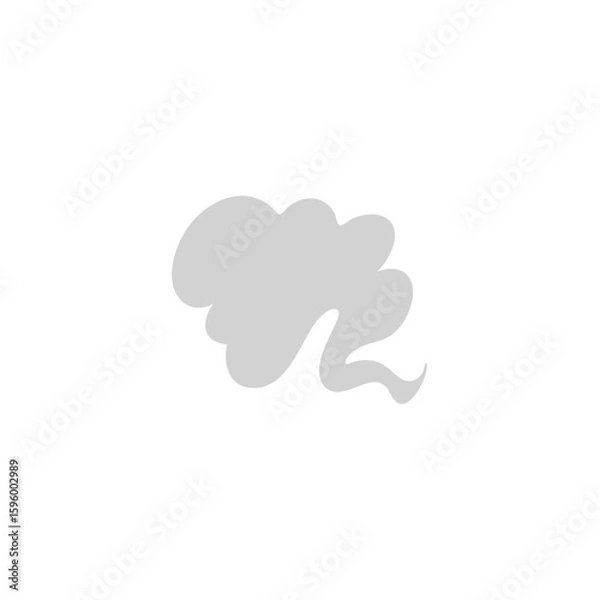 Fototapeta Cartoon smoke clouds comic vector illustration 