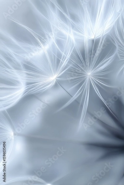 Fototapeta Closeup Fluffy Dandelion Seeds Soft Light
