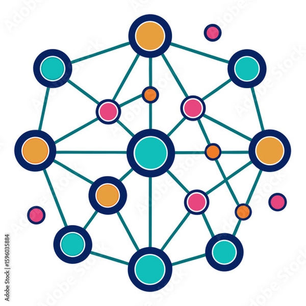 Fototapeta social network connection