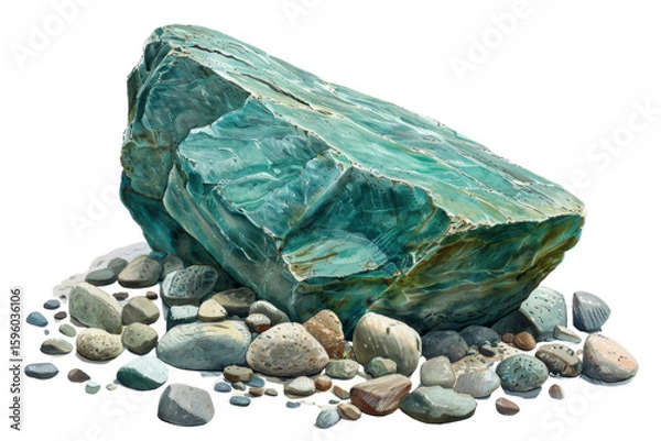 Obraz Image of a rock on a transparent on a isolated transparent background png