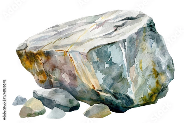 Obraz Image of a rock on a transparent on a isolated transparent background png