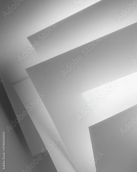 Fototapeta Abstract Geometric Shapes In Light And Shadow