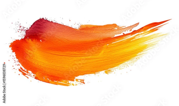 Obraz Colorful brush strokes on a transparent background, perfect for creative design, digital art, and abstract compositions.