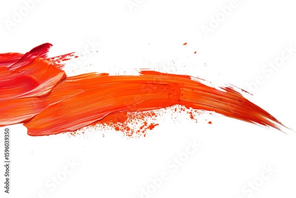 Obraz Colorful brush strokes on a transparent background, perfect for creative design, digital art, and abstract compositions.