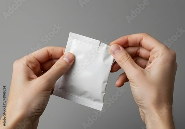 Fototapeta Sachet Rip Packaging Concept Close-Up