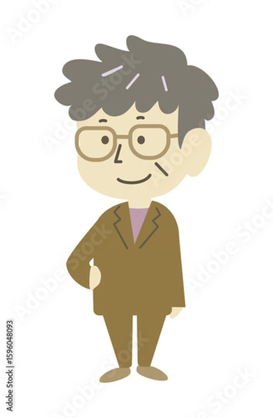 Obraz スーツを着た年配の男性