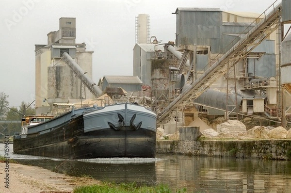 Obraz péniche et usine 2