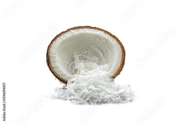 Obraz cocnut milk on a white,isolated