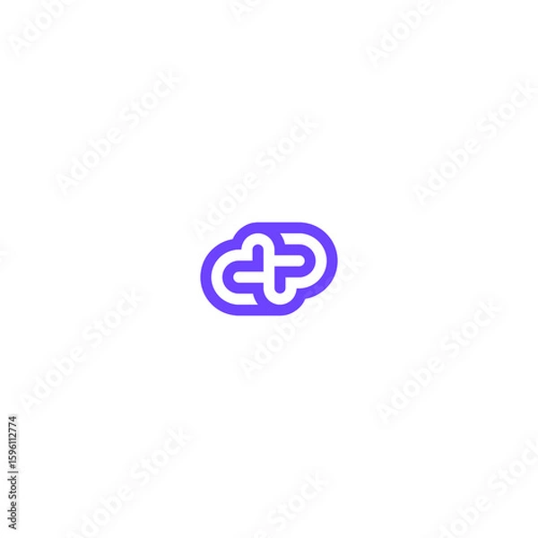 Obraz Initials Letter dp Logo