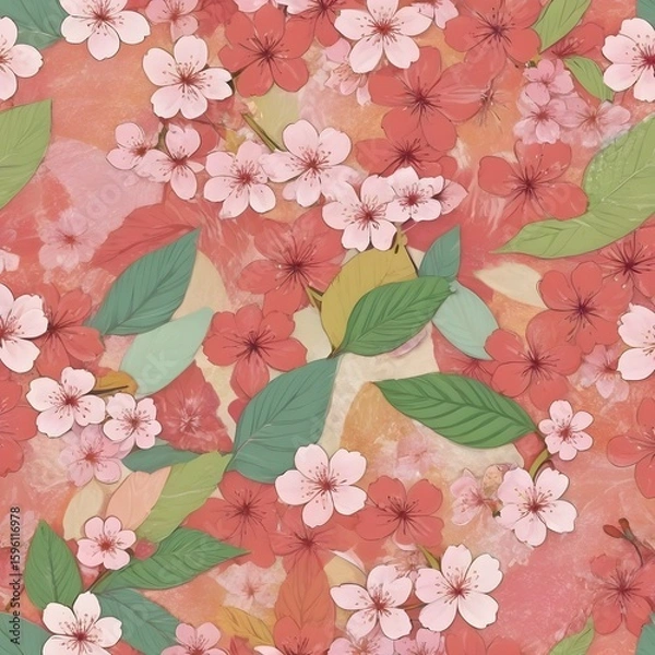 Obraz 꽃 패턴배경화면