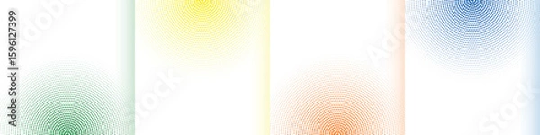 Fototapeta abstract halftone white background set in four colors