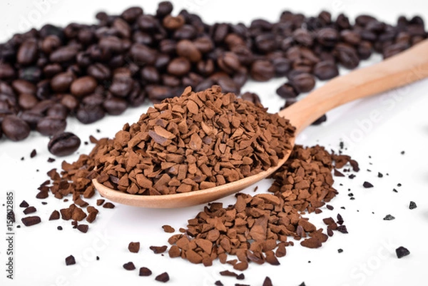 Obraz ground coffee  isolated on white background