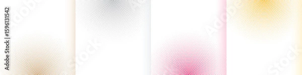 Fototapeta moden abstract halftone white background set in four colors