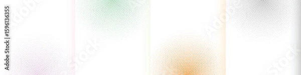 Obraz abstract halftone white background set in four colors