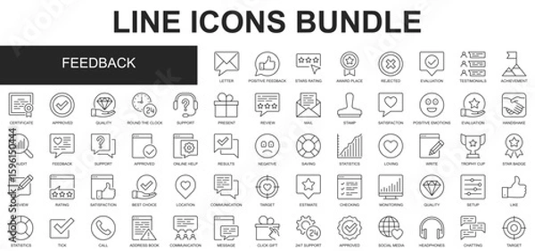 Fototapeta Feedback Icons Bundle vector collection