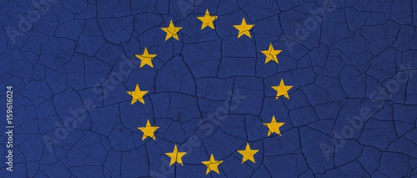 Obraz EU flag cracked down