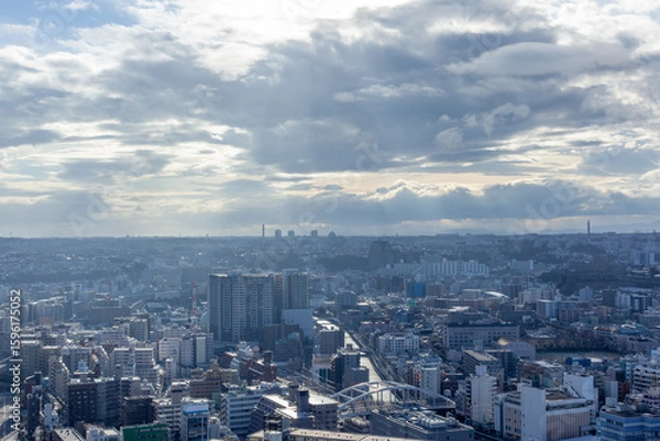 Obraz 神秘的な日が降り注ぐ東京