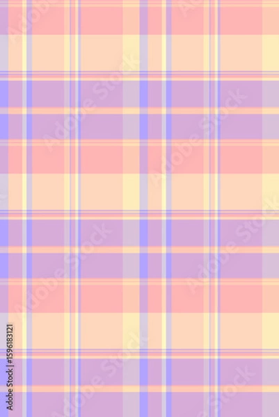 Obraz Pastel plaid pattern. Soft, delicate colors create a calming and feminine aesthetic. Ideal for textile design, fashion, branding, and website backgrounds.