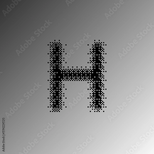 Obraz halftone font effect