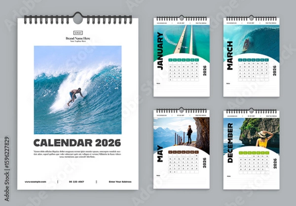 Fototapeta Calendar Layout 2026