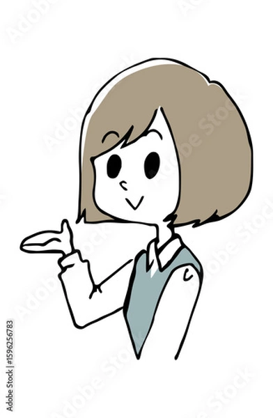 Obraz 手で案内する女性