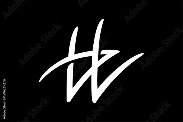 Obraz HW Stylish Monogram Logo Design