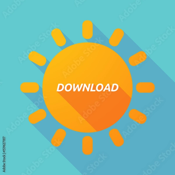 Obraz Long shadow Sun with    the text DOWNLOAD