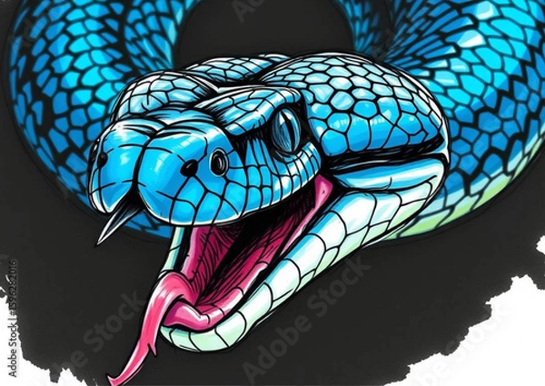 Obraz Snake Blending into Its Surroundings