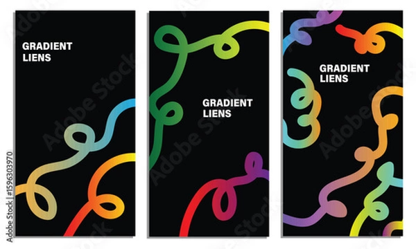 Fototapeta Lines gradient abstract benner background 