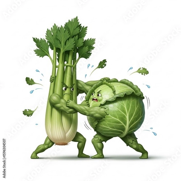 Obraz celery and cabbage generative ai 