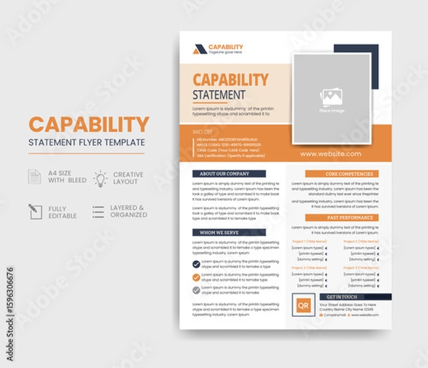 Obraz Capability Statement Template Design