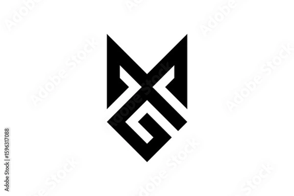 Obraz MG Letter Monogram Geometric Logo