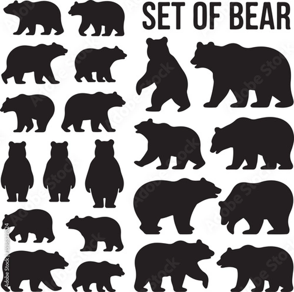 Fototapeta Wild Bear Silhouette Design

Majestic Grizzly Bear Illustration

Forest Bear Vector Artwork

Strong Brown Bear Icon

Minimalist Polar Bear Outline